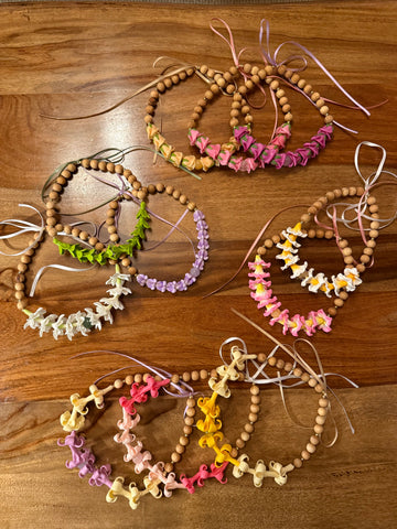 Car Lei with Sandalwood Beads