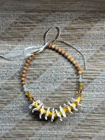 Eco-conscious artisan lei necklace from Hawaii