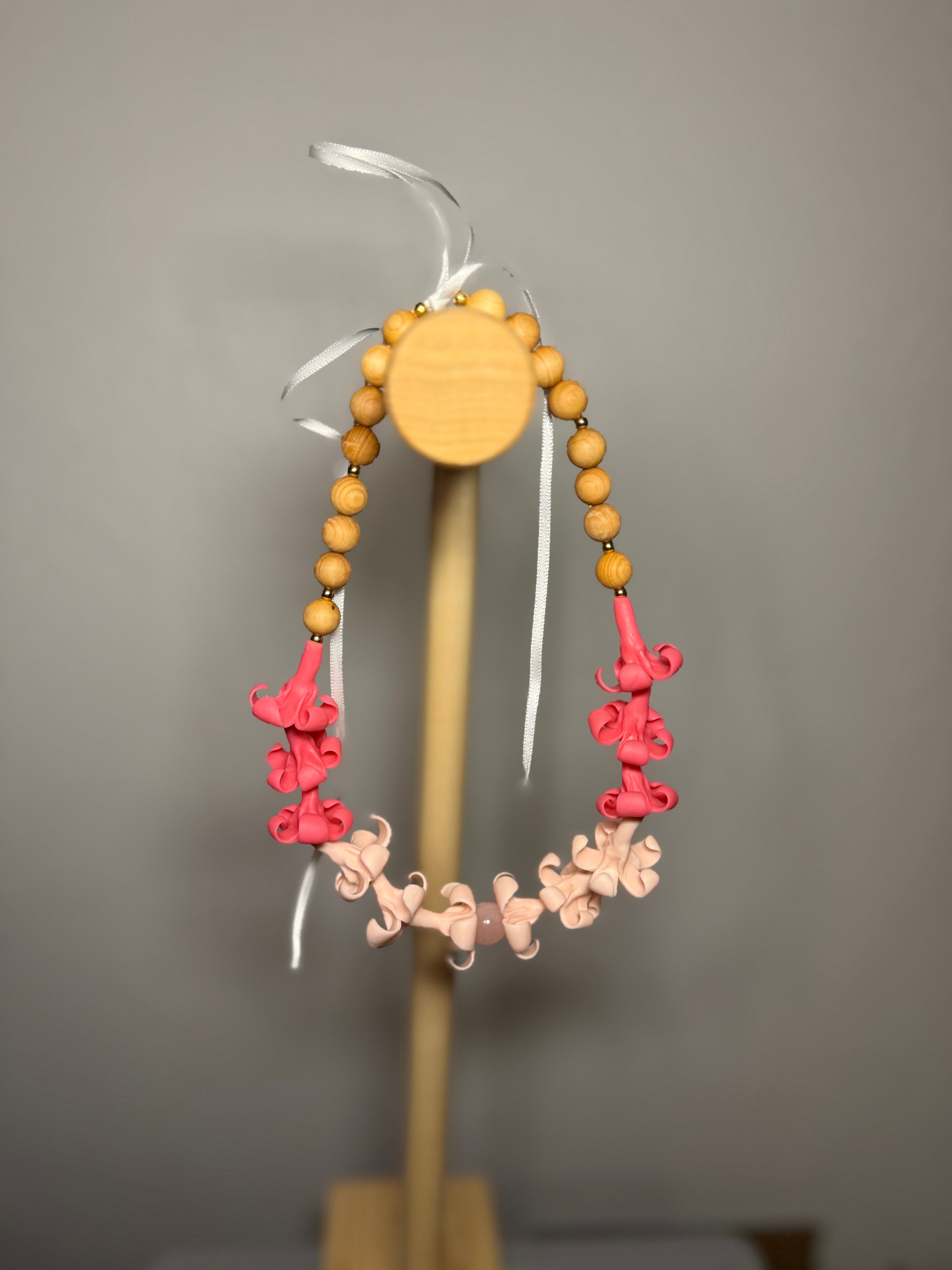 Car Lei with Sandalwood Beads
