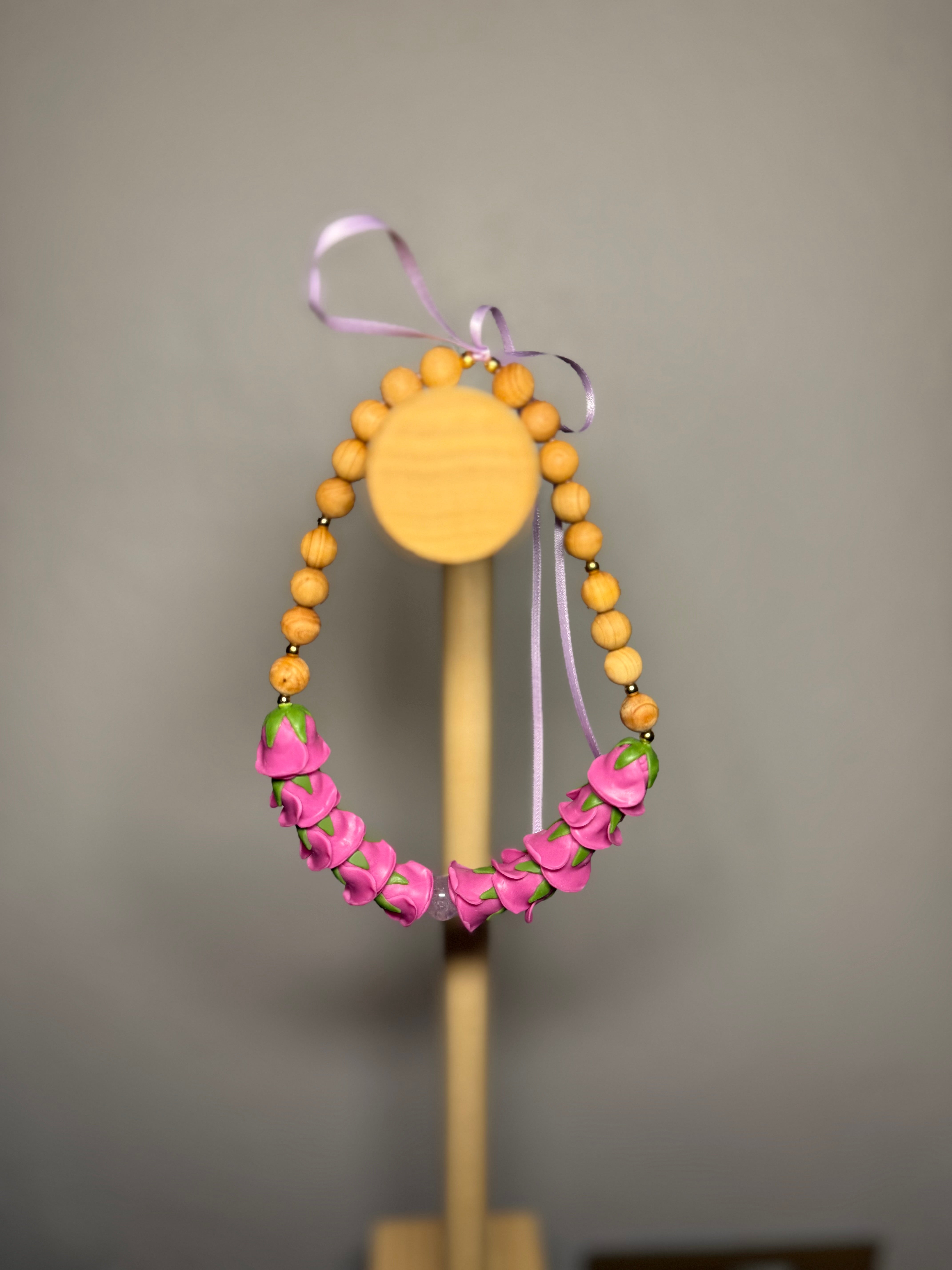 Car Lei with Sandalwood Beads