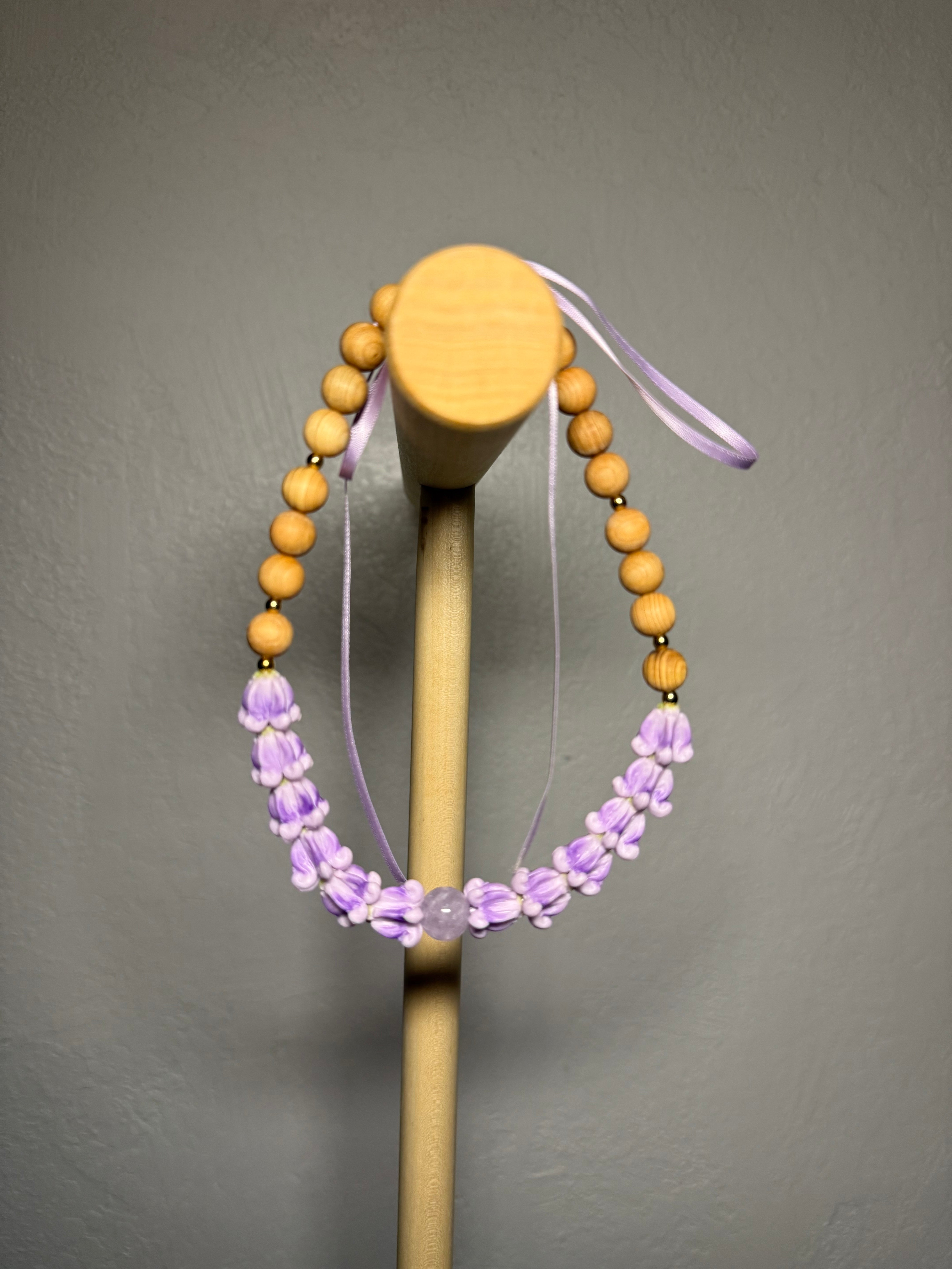 Car Lei with Sandalwood Beads